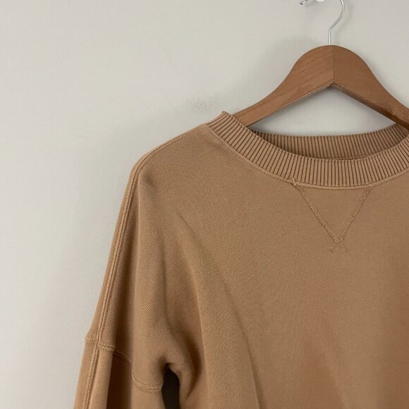 Spiritual Gangster Malia Wide Sleeve Crew Sweatshirt Camel Tan Size XS - Picture 6 of 6